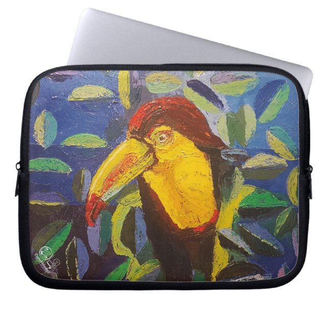 Imagen de mi obra arte Tucán Laptopschutzhülle (Vorderseite)