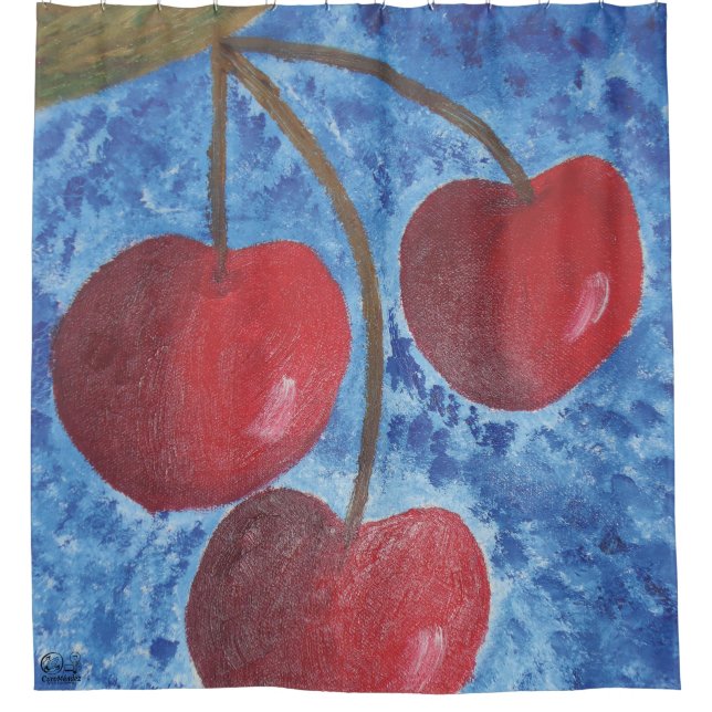 Imagen de mi obra Cerezas Duschvorhang (Vorderseite)
