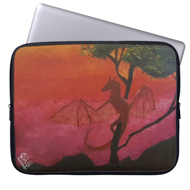  Imagen de mi obra Fantasía y realidad Laptopschutzhülle (Vorderseite)