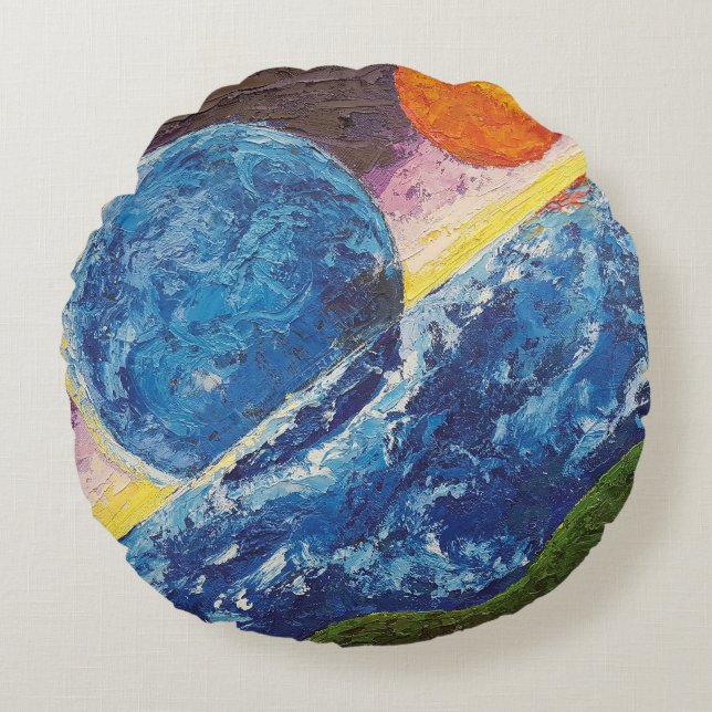 Imagen de mi obra Horizonte Rundes Kissen (Vorderseite)
