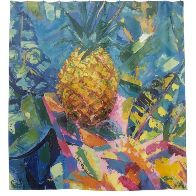Imagen de mi obra Piña Duschvorhang (Vorderseite)