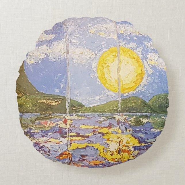 Imagen de mi obra Una ventana al mundo Rundes Kissen (Vorderseite)