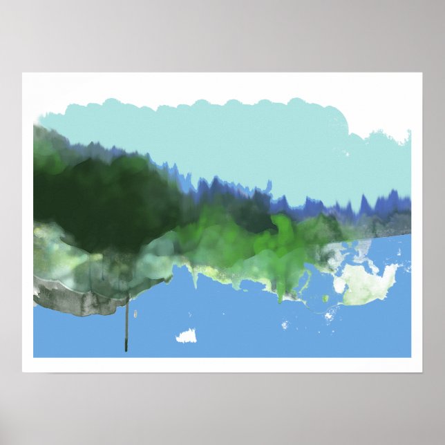 Imaginäre Kunstlandschaft Poster (Vorne)
