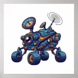 Imaginärer Weltraumrover Poster