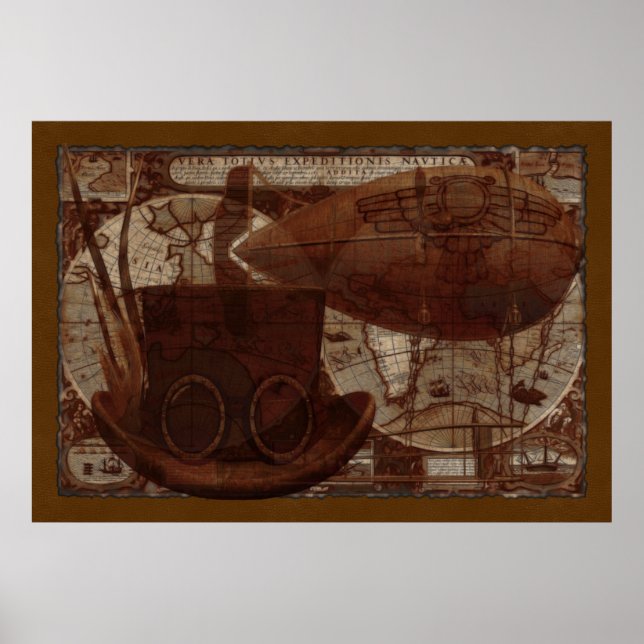 Imaginarium Steampunk Mixed Media Poster (Vorne)