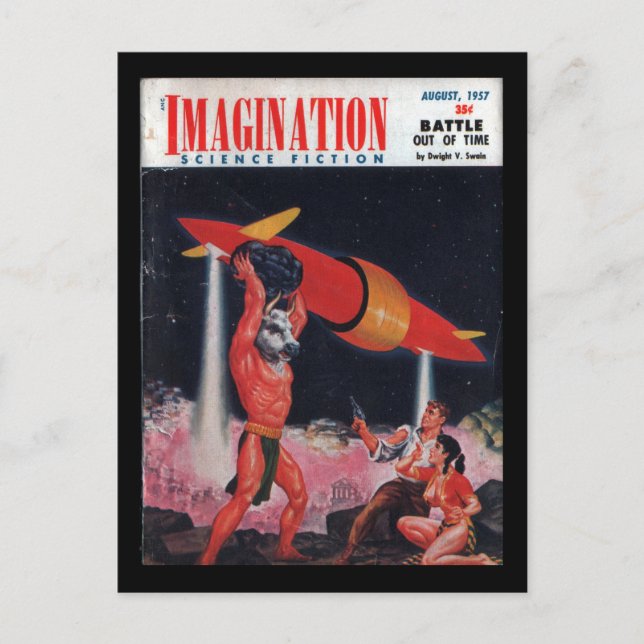 Imagination - 1957-08_Pulp Art Postkarte (Vorderseite)