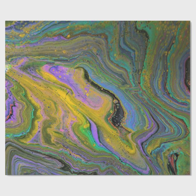 Imagination 2 Lebendiges abstraktes Geschenkpapier (Flach)