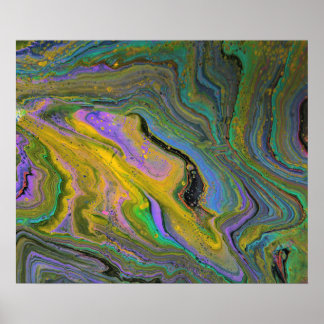 Imagination 2 Vibrant Geode Abstract Art Print Poster