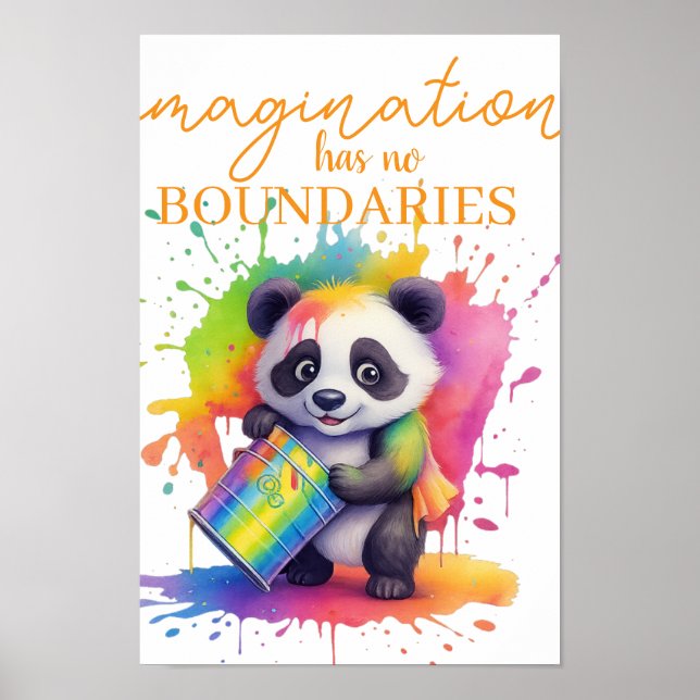 Imagination Has No Boundaries — Kids’ Room Poster (Vorne)