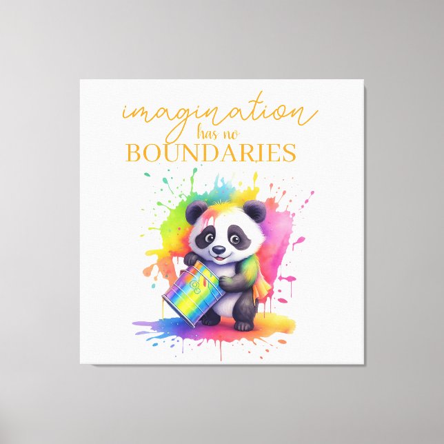 Imagination Has No Boundaries — Kids’ Room Poster Leinwanddruck (Vorderseite)