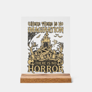 Imagination Horror Halloween Spukhaus Friedhof Acrylschild