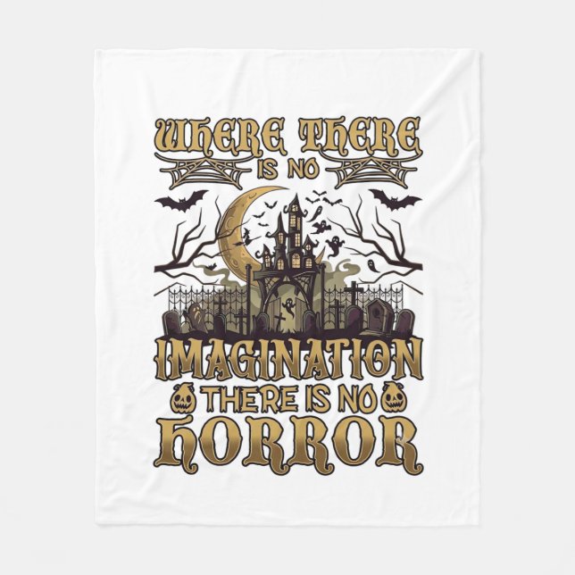 Imagination Horror Halloween Spukhaus Friedhof Fleecedecke (Vorderseite)