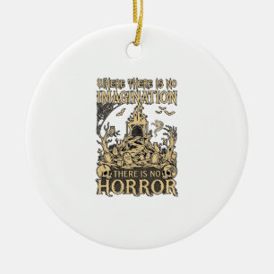 Imagination Horror Halloween Spukhaus Friedhof Keramik Ornament