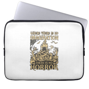 Imagination Horror Halloween Spukhaus Friedhof Laptopschutzhülle
