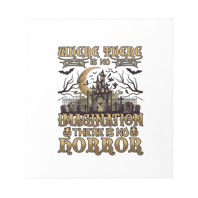 Imagination Horror Halloween Spukhaus Friedhof Notizblock (Vorderseite)