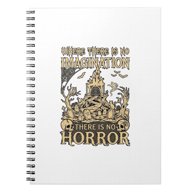 Imagination Horror Halloween Spukhaus Friedhof Notizblock (Vorderseite)