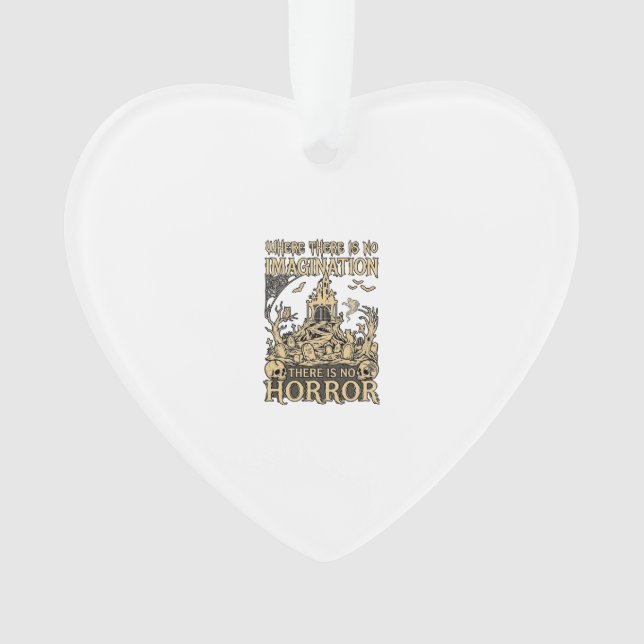 Imagination Horror Halloween Spukhaus Friedhof Ornament (Vorderseite)