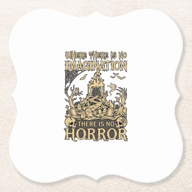 Imagination Horror Halloween Spukhaus Friedhof Untersetzer (Vorderseite)