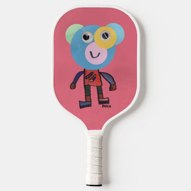 Imagination Man- Kids Art for CHOC Pickleball Schläger (Rückseite)