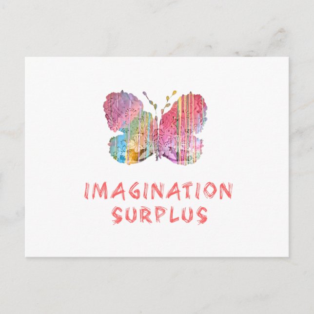 "Imagination Surplus Schmetterling" Postkartenmaue Postkarte (Vorderseite)