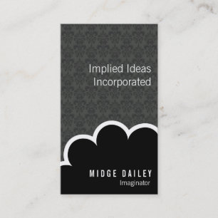 Imaginator Cloud auf Medium Damast Visitenkarte