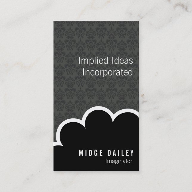 Imaginator Cloud on Medium Damask Visitenkarte (Vorderseite)
