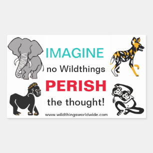 IMAGINE - Afrika - Wildtiere - Natur - Schutz Rechteckiger Aufkleber