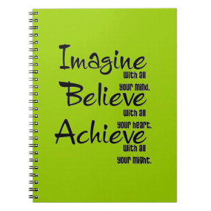 IMAGINE GLAUBEN MIT ALL IHREM HERZEN ZU ERREICHEN NOTIZBLOCK