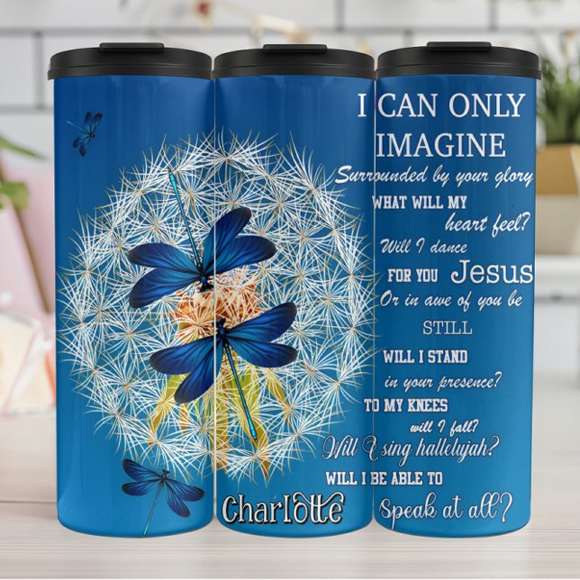 Imagine Glory Dandelion Dragonflies Serenity Thermosbecher (Von Creator hochgeladen)