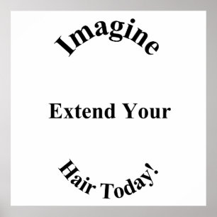 Imagine Hair Extensions Poster Matte
