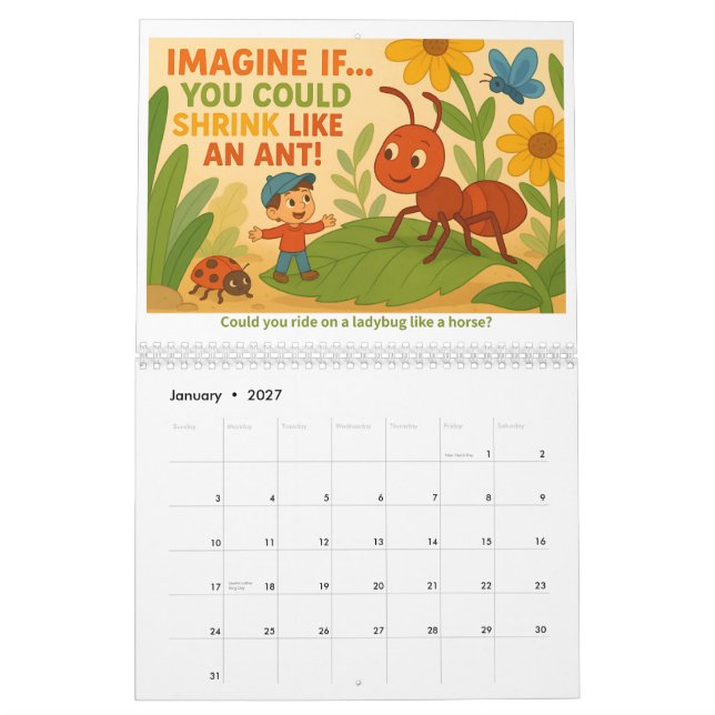 Imagine If… Kids’ Creative Imagination Calendar Kalender (Jan 2027)