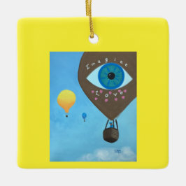 Imagine Love, Hot Air Balloons, Ornaments Keramikornament