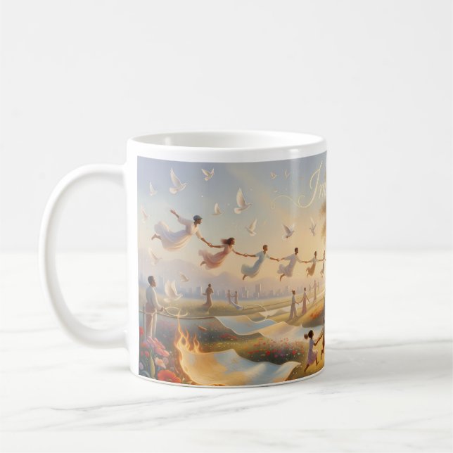 Imagine Peace Garden Dreamscape Fantasy Tasse (Links)