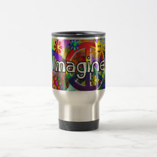 "Imagine" Psychadelische 70er Geschenke Reisebecher