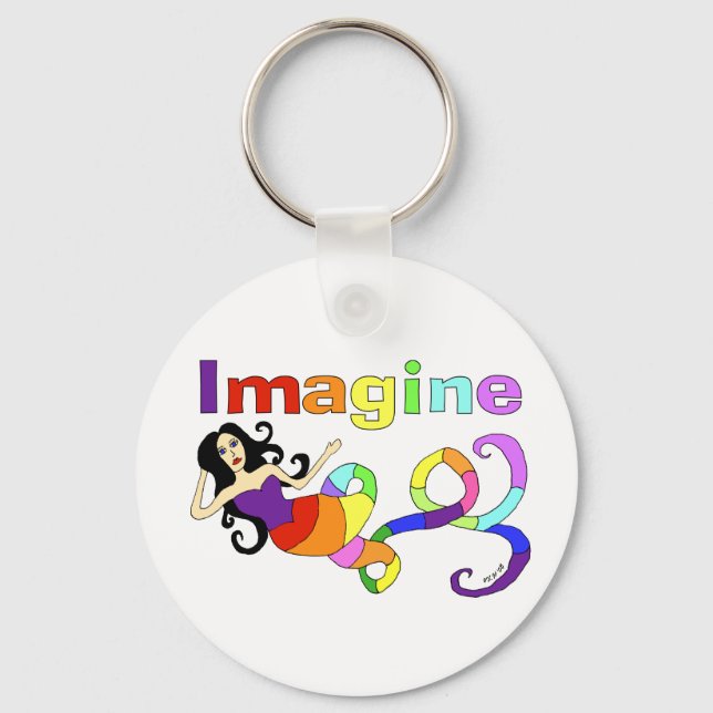 Imagine Rainbow Mermaid Schlüsselanhänger (Vorderseite)