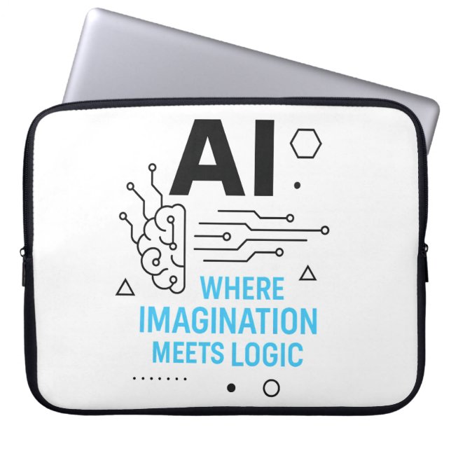 Imaging trifft Logik-Schläfchen | Creative Tech Laptopschutzhülle (Vorderseite)