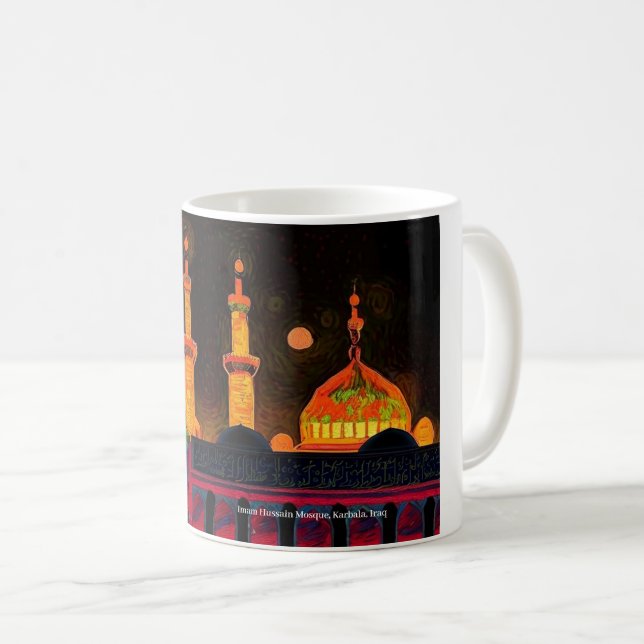 Imam Hussain Moschee, Karbala, Irak auf einer Tass Kaffeetasse (VorderseiteRechts)