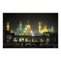 Imam Reza Shrine Complex nachts, Mashhad,