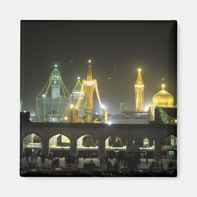 Imam Reza Shrine Complex nachts, Mashhad, Magnet (Vorne)