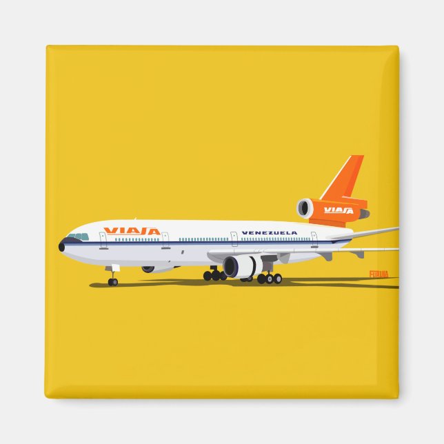 Imán Avion Vintag Viasa DC-10 Magnet (Vorne)