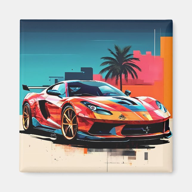 iman coche deportivo #5 magnet (Vorne)