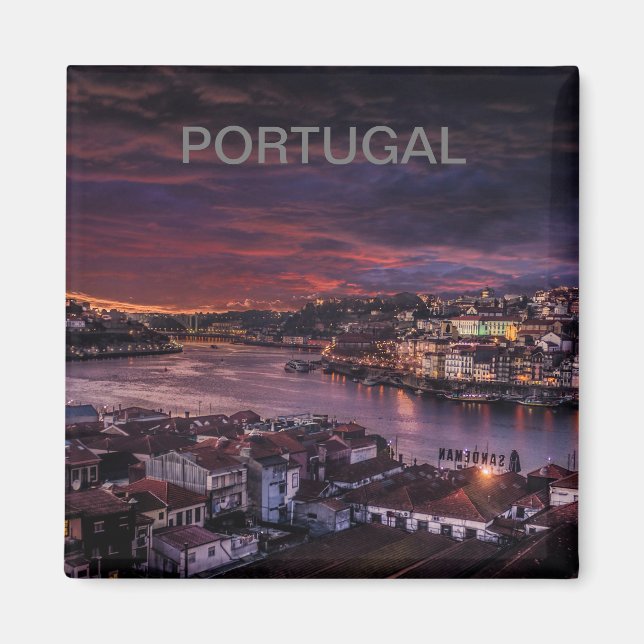 imán de la ciudad de Porto en Portugal Magnet (Vorne)