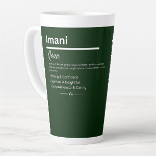 Imani Personalisierter Mädchenname Milchtasse