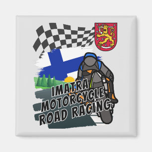 Imatra Motorrad Road Racing in Finnland Magnet