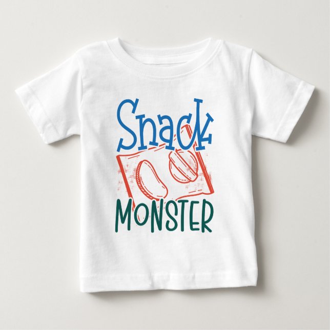 Imbiss Monster Funny und Niedliches Baby White Baby T-shirt (Vorderseite)