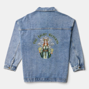 Imbolc Brigid Celtic Goddess Winter Snowflake Jeansjacke