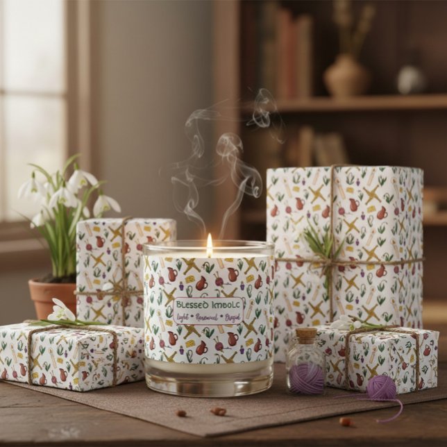 Imbolc-Geschenkpapier pagan saisonales Muster  Geschenkpapier (Von Creator hochgeladen)