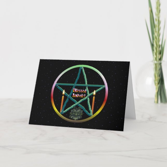 Imbolc-Pentagramm Karte (Vorderseite)