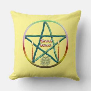 Imbolc-Pentagramm Kissen