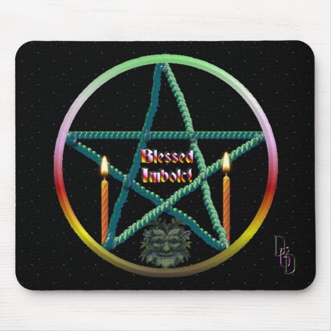 Imbolc-Pentagramm Mousepad (Vorne)